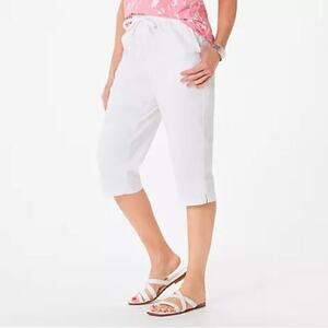 Denim & Co. Regular Casual EasyWear Twill Pull-On Skimmers sz S NEW # bag 202